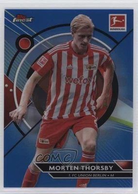 2022-23 Topps Finest Bundesliga Blue Refractor /150 Morten Thorsby #22 - Image 1 of 2