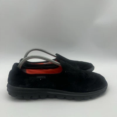 Mujer Talla 11 Skechers Go Walk Zapatos Negros Cuero Sin Cordones Cómodos Ligeros Foto 1 de 4