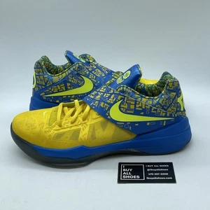 Size 13 - Nike Zoom KD 4 2012 Scoring Title Yellow Blue Leather (473679-703) - Picture 1 of 8