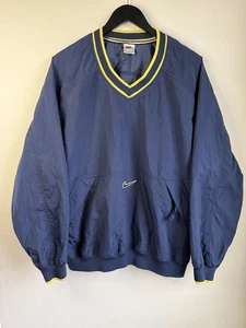 Vintage Nike Windbreaker Pullover Jacke Large Navy 90s Center Swoosh - Bild 1 von 16