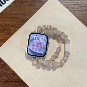 Elastic Agate Beaded Band Strap For Apple Watch Series 11 10 9 8 7 6 SE Ultra 3 - Picture 1 of 28