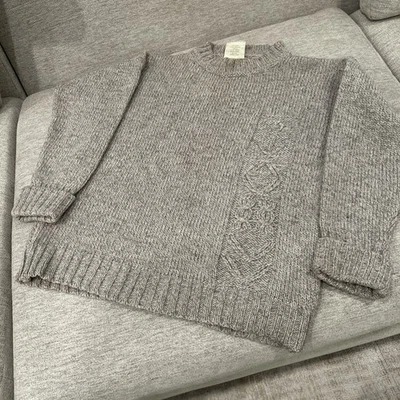 Gaeltarra Pure Wool Pullover Sweater Grey Size 42”-107cm Handloomed Atan Vtg - Image 1 of 4