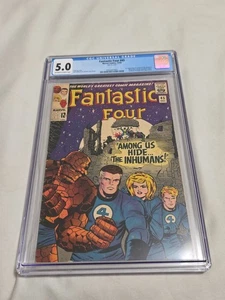 Fantastic Four #45 CGC 5.0 VG-Fine OW/W 1° App Inhumans 1965 Marvel Comics  - Foto 1 di 5