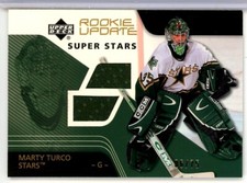 2003-04 Upper Deck Rookie Update Super Stars #SSMT Marty Turco JERSEY /75