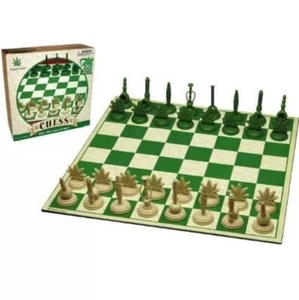 Stoneware Chess Set 32 Game Pieces "Whose Move Is It?" 🌳🔥💨 - Picture 1 of 1