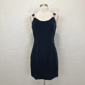 Vintage 90s Y2K Rampage Velvet Dress Blue Purple Whimsigoth Goth size 5 - Picture 1 of 11