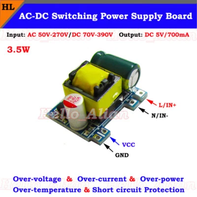Mini AC-DC Converter 110V 220V 230V to DC 5V 700mA Switching Power Supply Board - Image 1 of 4