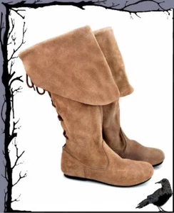 Botas de mosquetero pirata medieval Leonardo carbono - Imagen 1 de 3