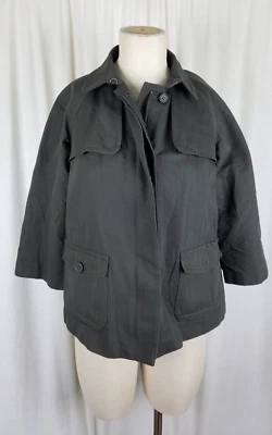 Liz Claiborne Petites Swing Cape Top Cargo Blazer Field Jacket Womens sz MP 80s - Image 1 of 4