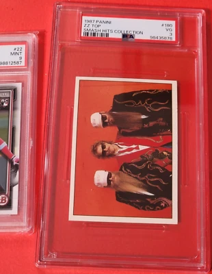 1987 PANINI ZZ TOP SMASH HITS COLLECTION CARD GRADED PSA 3 VG BILLY GIBBONS HILL - Image 1 of 3