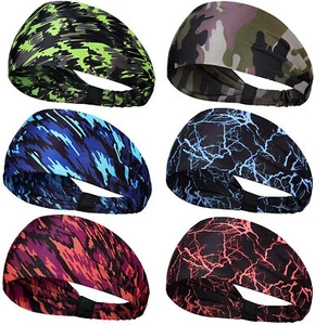 Headbands for Men Women Non-Slip Sweat Bands Sports Yoga Running Jogging Cycling - Picture 1 of 31