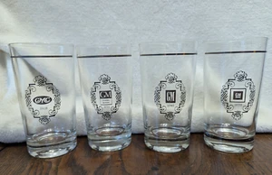 Vintage GMC 1908, GM 1931, 1949, 1976 Beer Bar Glasses Silver Rim Automotive Car - Picture 1 of 11