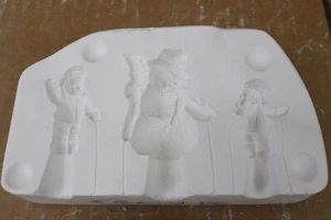 Ceramic Slip Mold 2 Piece Frostie Snowman Christmas Xmas Decoration Kids Casting - Picture 1 of 8