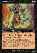 MTG magic cards 4x x4 Light Play, English Rathi Fiend Nemesis