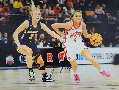 Jacy Sheldon Autographed 8.5x11 Photo Ohio State Dallas Wings WNBA - Image 1 of 2