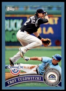 2011 Topps Opening Day Blue #182 Troy Tulowitzki 1326/2011 Colorado Rockies