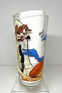 Vaso vaso de vaso Pepsi serie de coleccionista Looney Tunes ROADRUNNER & WILEY COYOTE 1976 - Imagen 1 de 6