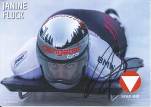 JANINE FLOCK ( AUT ) - SKELETON; Weltmeister; Originalautogramm - Bild 1 von 1