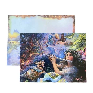 Josephine Wall ENCHANTED FLUTE Music VTG Birthday Leanin' Tree Greeting Card +✉ - Picture 1 of 12