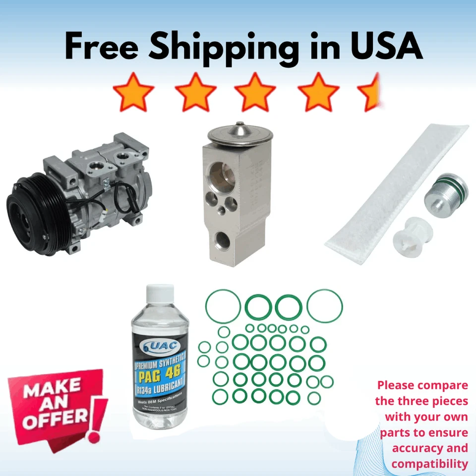Compressor & Valve A/C Fit Suzuki Aerio 2002-2004 - Image 1 of 1