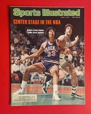 SPORTS ILLUSTRATED MAGAZINE 1976 ROOKIE ALVAN ADAMS DAVE COWENS BOSTON CELTICS - Image 1 of 2