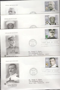 Juego de 4 FDC 2010 - Scott# 4440-43 - Marineros distinguidos - PCS Cachet AÑADIR - Imagen 1 de 1