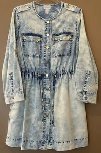 Chico's Jumpsuit Petite Sz 8 Tie Dye Snap Front Shirt on Top Skort on Bottom - Picture 1 of 19