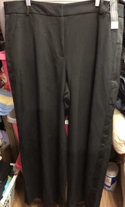 Pantaloni abito Lane Bryant The Lena taglia 20 gamba estremamente larga neri - Foto 1 di 8