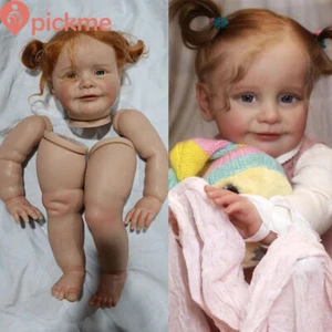 Kits pintados de artista muñeca bebé renacida ZOE 26"" cabello enraizado a mano kits sin arrugar - Imagen 1 de 10