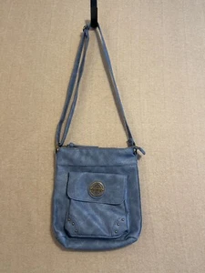 Bolso Bandolera Stone Mountain Azul Ajustable Cierre con Cremallera Bolsillo Frontal a Presión - Imagen 1 de 8