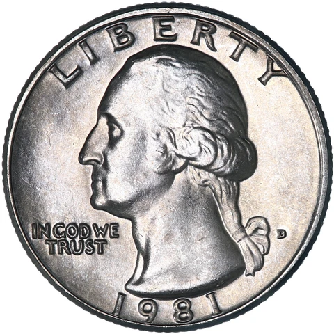 1981 D Washington Quarter BU US Coin Toned See Pics X083 Cover
