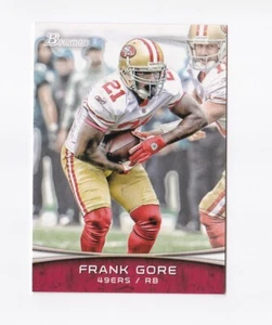 2012 Bowman #17 Frank Gore San Francisco 49ers Miami Hurricanes - Picture 1 of 2