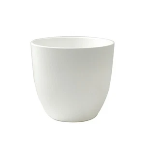 2 White 5.5" Round Plastic Indoor Plant Flower Pots Succulent Planters Events - Picture 1 of 9