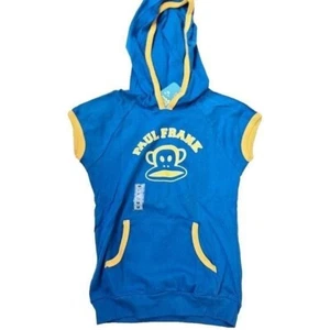 Vintage Paul Frank Julius Hooded Short Sleeve Top, Medium, Blue, XS - Picture 1 of 4