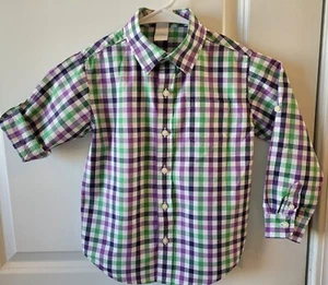 Janie and Jack 2014 Safari Prep Boys LS Button-up Shirt sz 4/4T - Picture 1 of 7