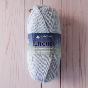 Plymouth Encore Worsted ~ Lot of 10 ~ #793 Lt Blue ~ Classic ~ Wool & Acrylic - Picture 1 of 2