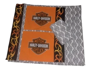Harley Davidson 4 Piece Sheet Set QUEEN Flat & Fitted 2 Standard Pillowcases - Picture 1 of 4