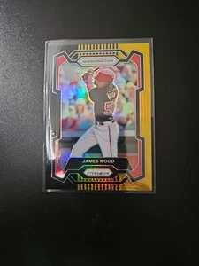 2024 Panini Prizm Baseball James Wood BLACK & GOLD SSP 2/5 WASHINGTON - Picture 1 of 2