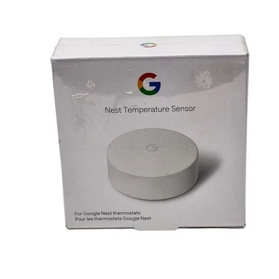 Google Nest Temperature Sensor White Smart Home Thermostat Accessory New Sealed - Image 1 of 4