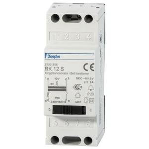 Klingeltrafo mit Schalter 8V 2A 12V 1,5A Klingeltransformator DOEPKE RK12S - Picture 1 of 1