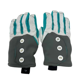 Guanti invernali donna Oakley blu bianco pelle sci snowboard XL - Foto 1 di 5