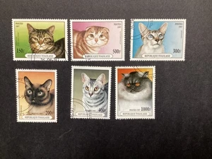Togo Briefmarken 1997 Hauskatzen 6x Sammlung Lot CTO NG NH - Bild 1 von 1