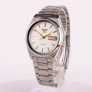 [Near Mint] Seiko Seiko 5 7S26-8760, 7T32-6M10 Silver Dial Men's Qz Watch #1897 - Picture 1 of 14