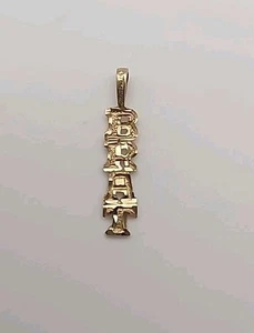 New 14k Yellow Gold Brat Charm Pendant (C16) - Picture 1 of 5