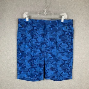 G/Fore Golf Shorts Camo Skulls & Tees AOP Print Blue Performance Men’s Size 33 - Picture 1 of 13
