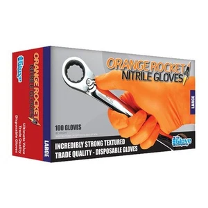 The Glove Company TGC Orange Nitrile Disposable Gloves Box Of 100 Size Large ... - Picture 1 of 3