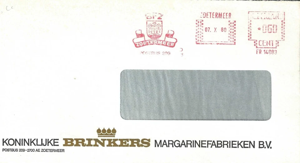 Ema Francotyp - Armoiries de Zoetermeer - fleurs - Marqe de tri Transorma - Photo 1/1