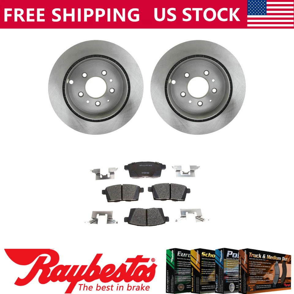 Rotores de freno traseros + pastillas de freno de cerámica y herrajes para Mazda CX-7 2007-2012 Foto 1 de 4