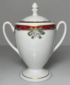 Waterford Holiday Ribbons Sugar Bowl and Lid 4 1/4" - Picture 1 of 3