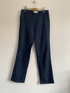 Fat Face Baird McNutt 100% Irish Linen Trousers In Navy Size 10 inside leg 32in - Picture 1 of 8